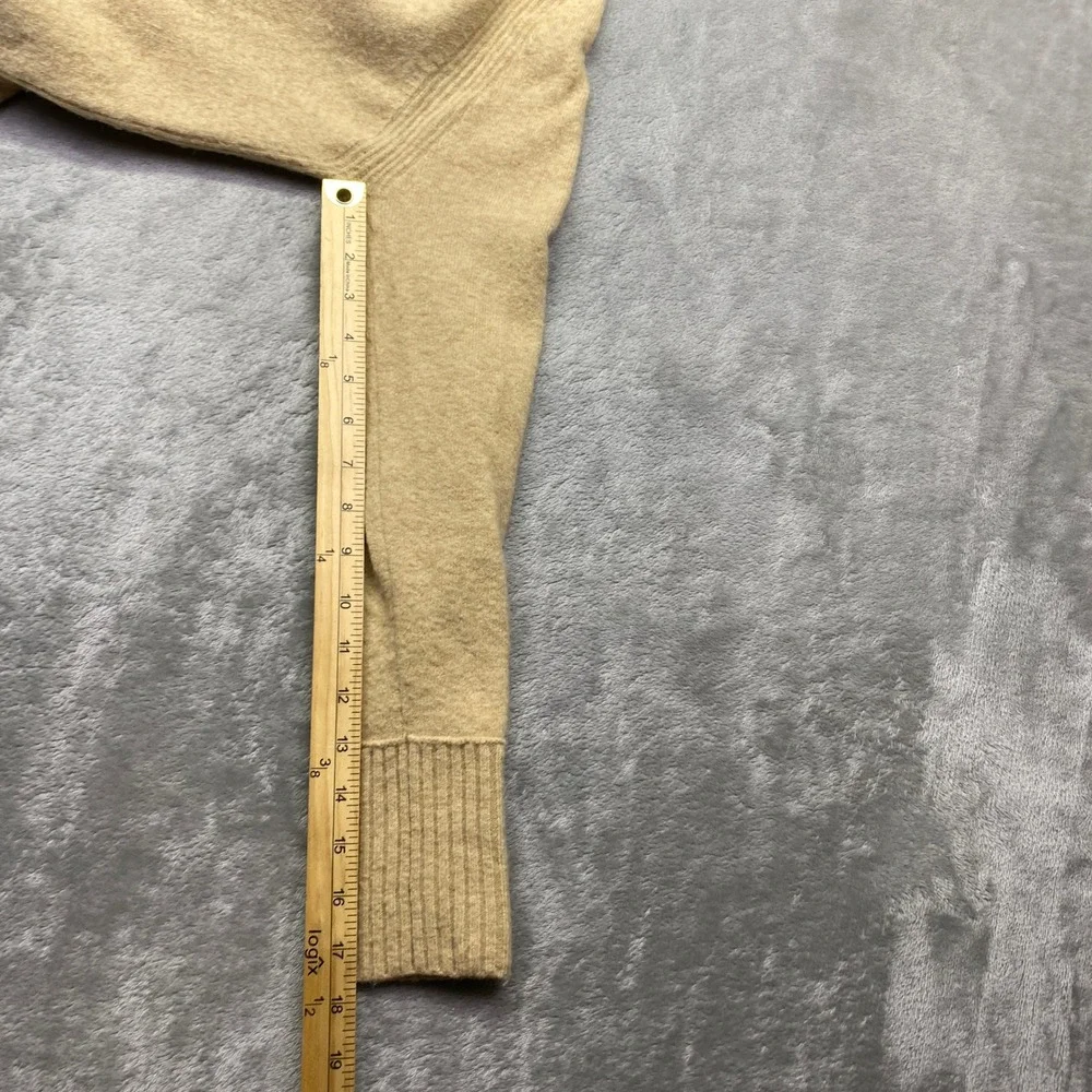 J Crew Beige V Neck Long Sleeve‎ Merino Alpaca Blend Sweater Women Sz S Boho